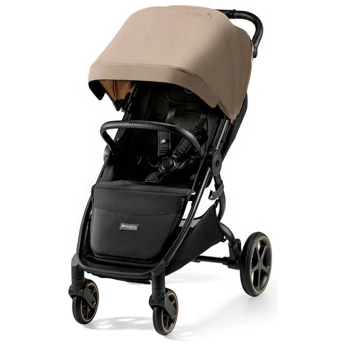 Kinderkraft KSMITZ00BEG0000 Mitzy Passeggino reclinabile fino a 22 Kg seduta XL cinture 5 punti cappotta UPF50+ pieghevole colore Beige