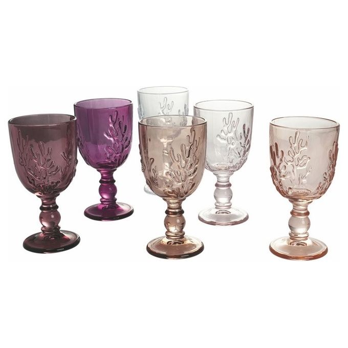 VDE Tivoli 1996 Coral Provence Set 6 Calici 340 Ml