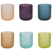 Set 6 bicchieri acqua 300 ml in vetro effetto frosted, Color Shock