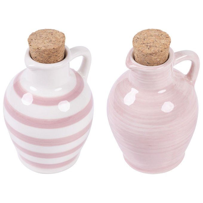 Anfora mini oliera 95 ml in ceramica tappo in sughero, Masseria