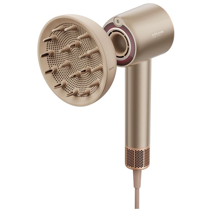 Dreame AHX01B Miracle Essence Asciugacapelli 1600 W Tecnologia Ionica 2 Velocita' 4 Impostazioni Calore con Concentratore e Diffusore colore Oro