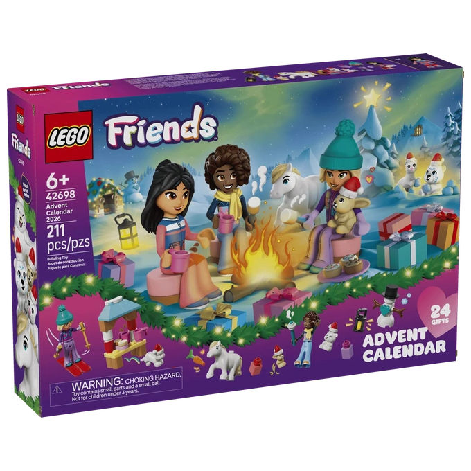 Lego 42698 LEGO Friends Calendario dell'Avvento 2026 con 211 pezzi 3 mini bamboline e 6 mini animali colore Multicolore