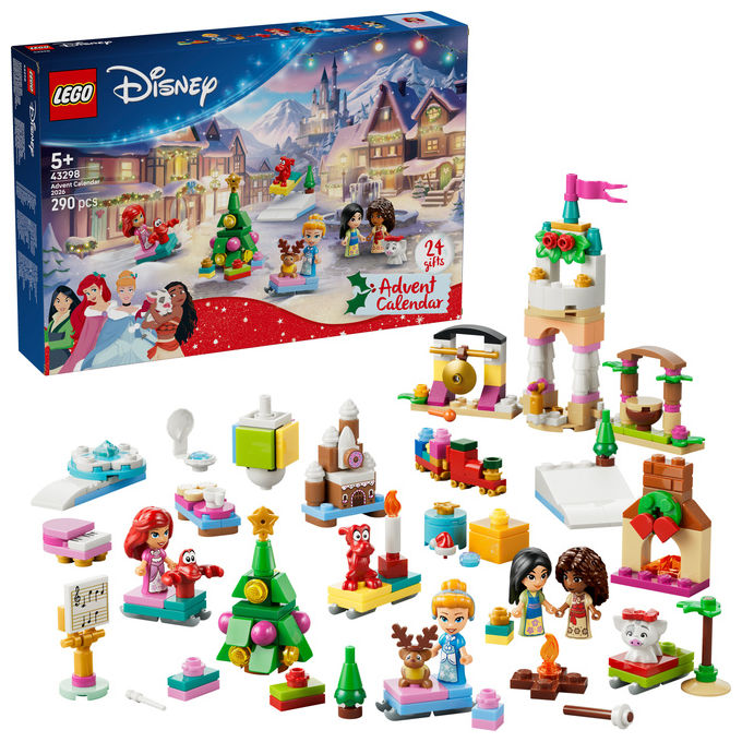 Lego 43298 Calendario dell'Avvento LEGO Disney Princess 2026 Set da Costruzione con 290 Pezzi per Bambini da 5+ Anni colore Multicolore