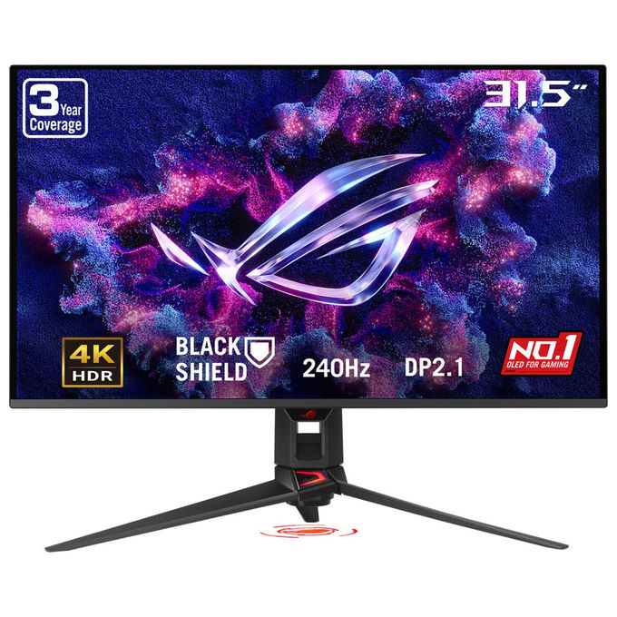Asus 90LM0CL0-B01971 ROG Swift OLED Monitor PC 31.5'' 3840x2160 Pixel QD-OLED 240 Hz HDR10 Dolby Vision colore Nero