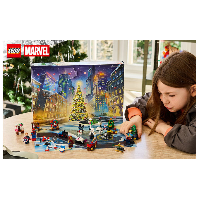 Lego 76340 Calendario dell'Avvento 2026 Set da Costruzione 317 Pezzi con 6 Minifigure Marvel colore Multicolore