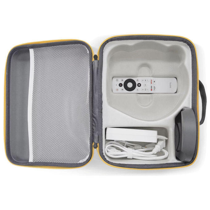 BenQ 5J.JSR09.001 Borsa per Proiettori GV31 e GV50 in Tessuto Melange Semi-impermeabile con Scomparti Accessori colore Grigio Giallo