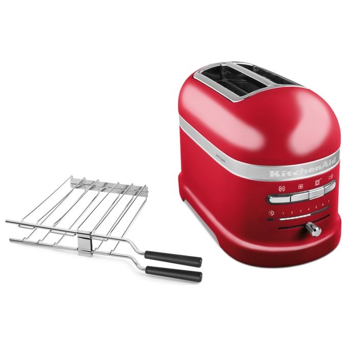 KitchenAid 5KMT2204E Artisan Tostapane 2 Fette 7 Livelli Doratura Funzione Scongelamento Mantenimento Caldo Porta Sandwich Incluso colore Rosso imperiale