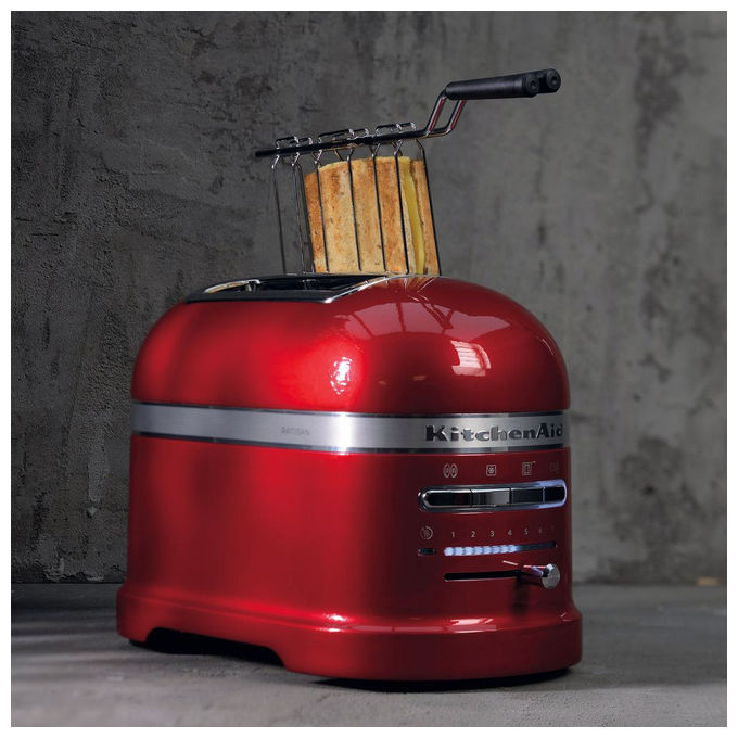 KitchenAid 5KMT2204E Artisan Tostapane 2 Fette 7 Livelli Doratura Funzione Scongelamento Mantenimento Caldo Porta Sandwich Incluso colore Rosso imperiale