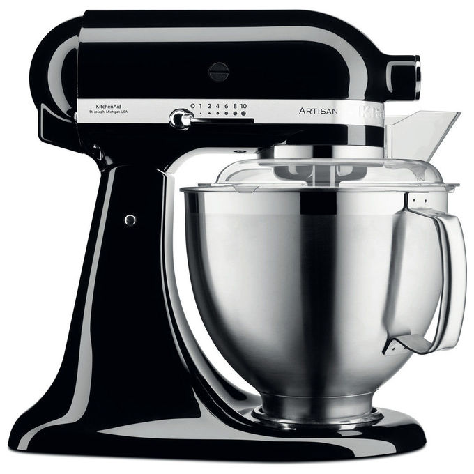 KitchenAid 5KSM185PS Artisan Robot da Cucina 4,8 L 300 W 10 Velocita' Acciaio Inox colore Nero