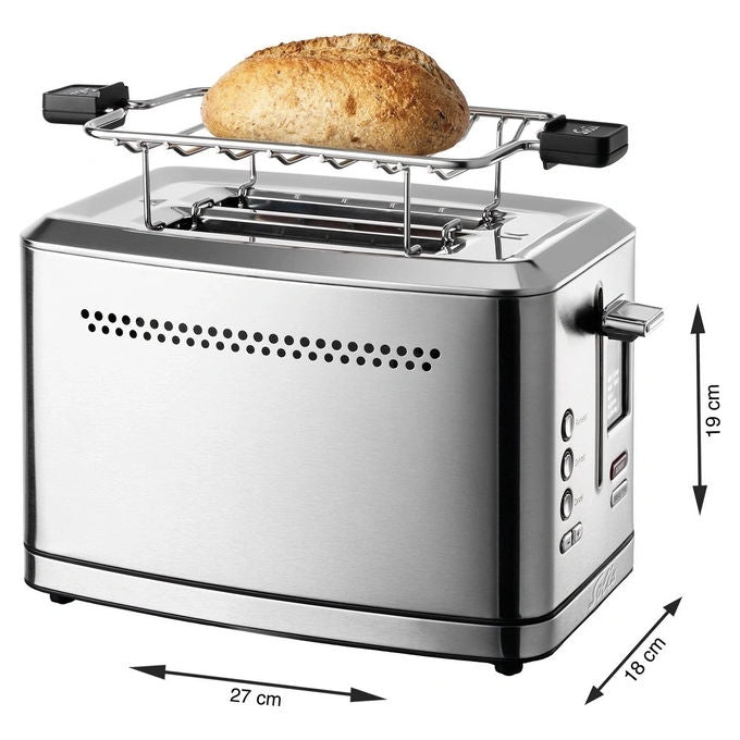 Solis Flex Tostapane 8004 Toster Griller Funzione per Bagel 7 Programmi Argento