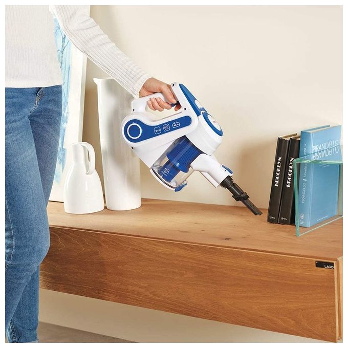 Polti forzaspira slim sr90b plus scopa elettrica ricaricabile senza fili blu e bianco