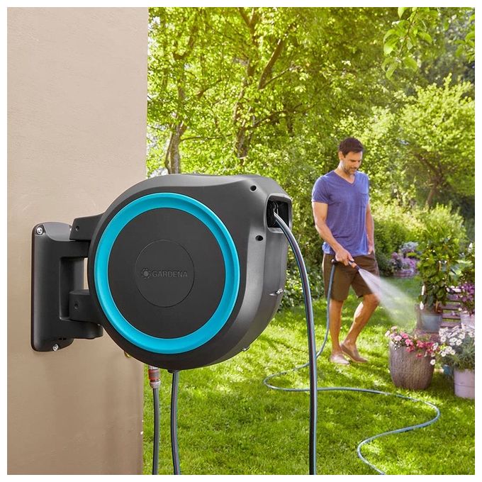 Gardena Avvolgitubo a Parete RollUp XL Turchese 35mt