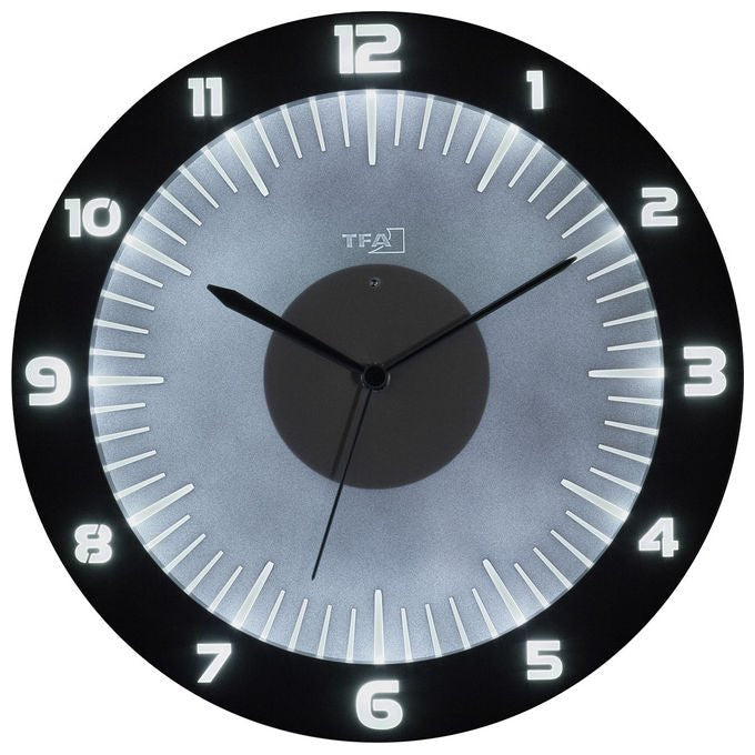 TFA Dostmann 60.3553.10 Orologio da parete analogico rotondo alimentato a batteria AA colore Grigio