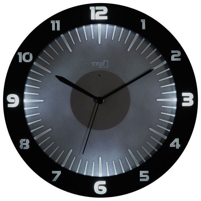 TFA Dostmann 60.3553.10 Orologio da parete analogico rotondo alimentato a batteria AA colore Grigio