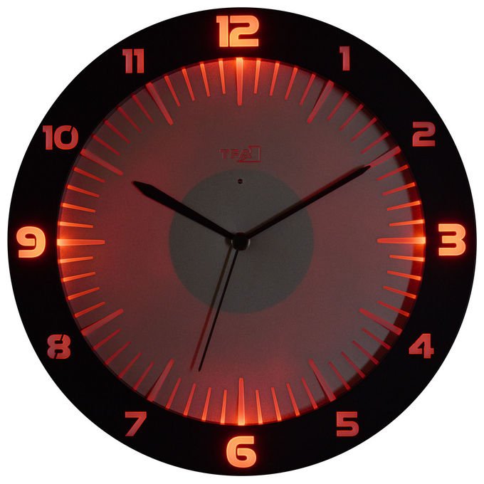 TFA Dostmann 60.3553.10 Orologio da parete analogico rotondo alimentato a batteria AA colore Grigio