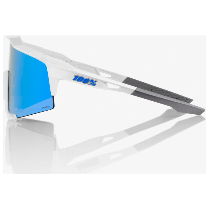 100% 60007-00012 Speedcraft Occhiali da Sole Avvolgenti con Lenti Fotocromatiche e a Specchio Blu Colore Bianco
