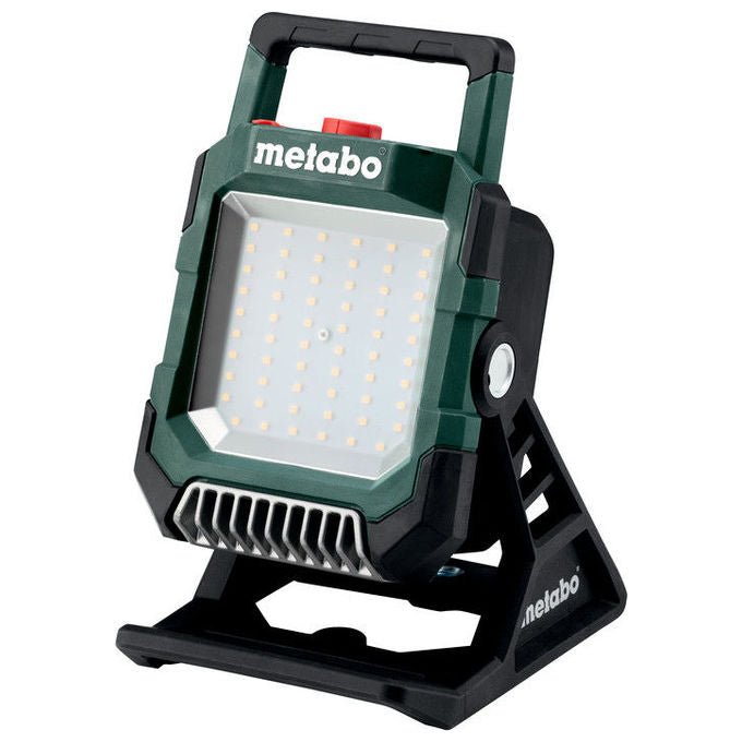 Metabo BSA 18 LED 4000 Faro da cantiere 4000 lm IP54 funzione dimmer e USB 270° angolo di rotazione batteria 18 V CAS colore Verde