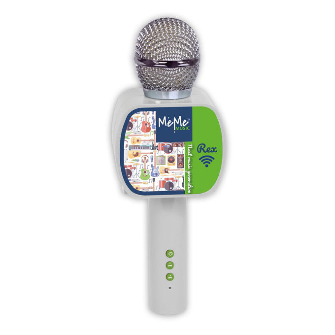 MeMe Music NXT60156 Rex Microfono Karaoke Giocattolo Wireless con Altoparlante Effetto Eco Supporto Smartphone autonomia 3-4 ore eta' 5+