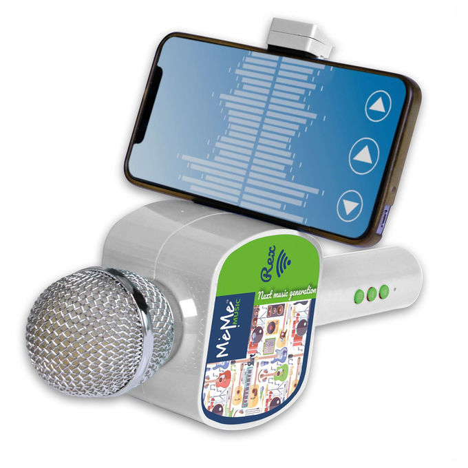 MeMe Music NXT60156 Rex Microfono Karaoke Giocattolo Wireless con Altoparlante Effetto Eco Supporto Smartphone autonomia 3-4 ore eta' 5+