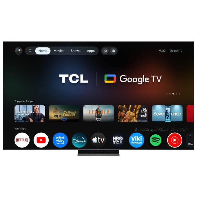 TCL 55C6K PRO Serie C6K PRO TV QD-Mini LED 55'' 4K HDR 144Hz 180 zone di dimming Google TV Dolby Vision Atmos 2.1 Onkyo colore Nero
