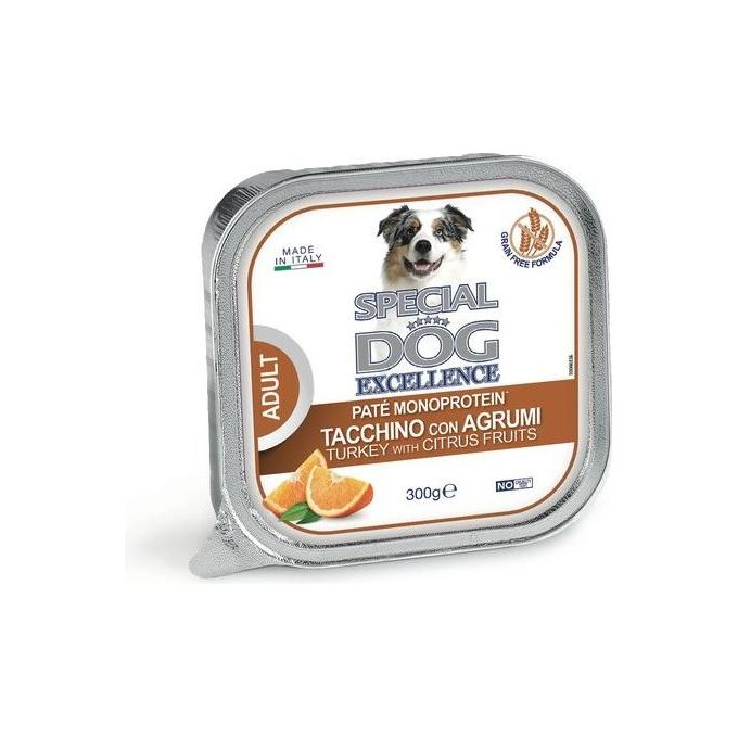 Monge Alimento Cani Pate' Tacchino-Agrumi 300gr