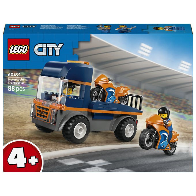 LEGO, Trasportatore di Moto 60491, City, per Bambini dai 4 Anni
