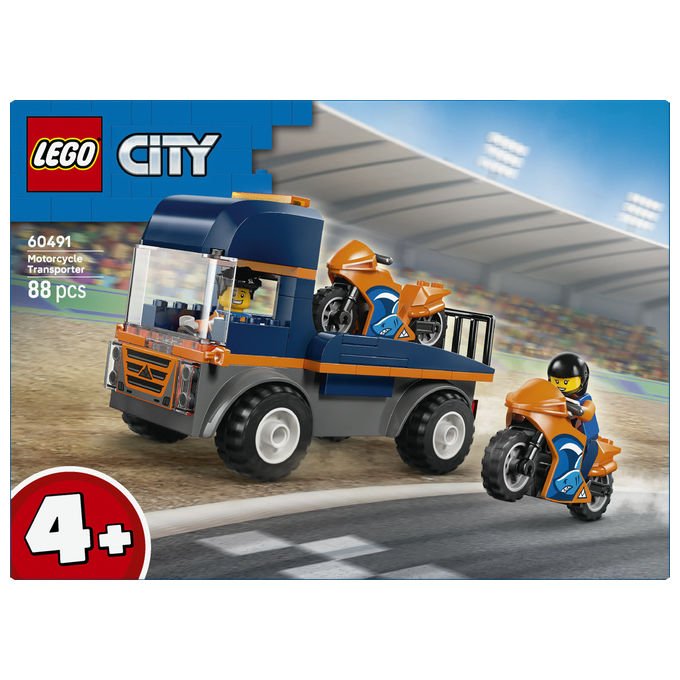 LEGO, Trasportatore di Moto 60491, City, per Bambini dai 4 Anni