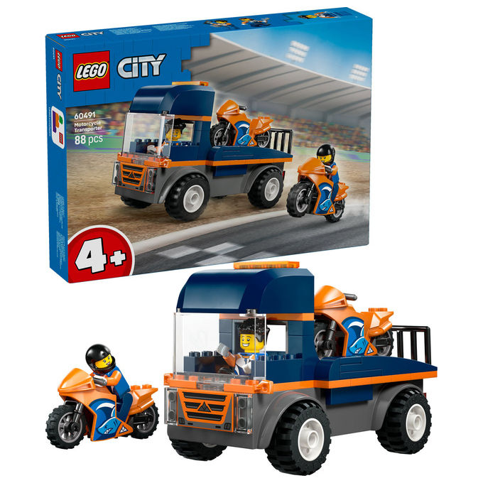 LEGO, Trasportatore di Moto 60491, City, per Bambini dai 4 Anni