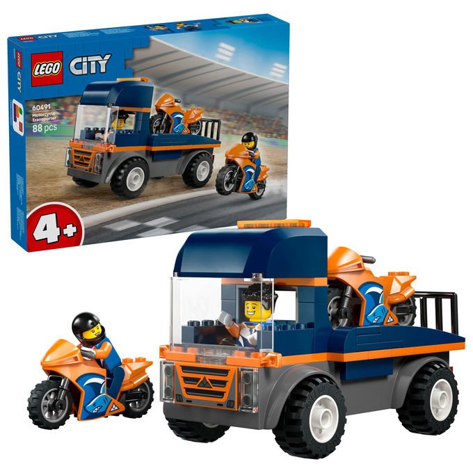 LEGO, Trasportatore di Moto 60491, City, per Bambini dai 4 Anni