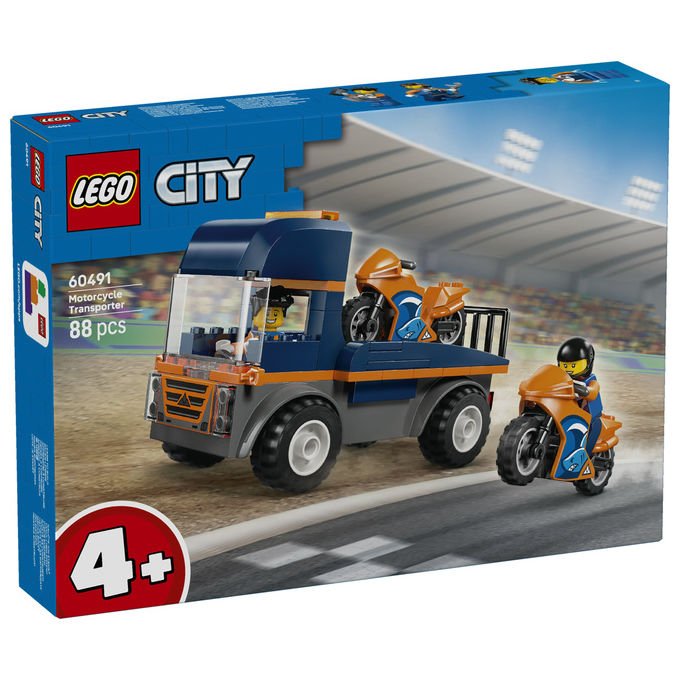 LEGO, Trasportatore di Moto 60491, City, per Bambini dai 4 Anni
