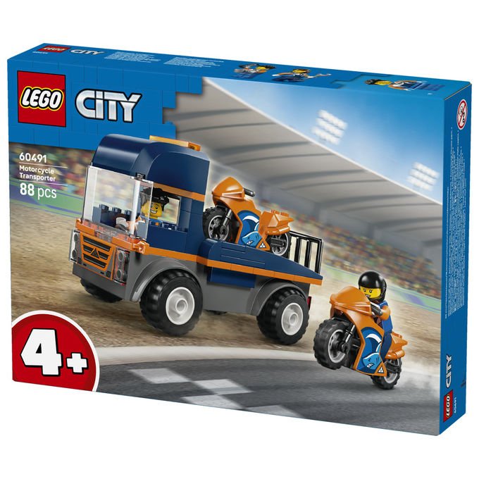 LEGO, Trasportatore di Moto 60491, City, per Bambini dai 4 Anni