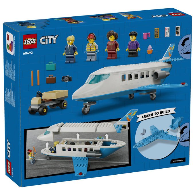 Lego 60492 City Jet Passeggeri Set Costruzioni 118 Pezzi 4 Minifigure per Bambini 4 Anni