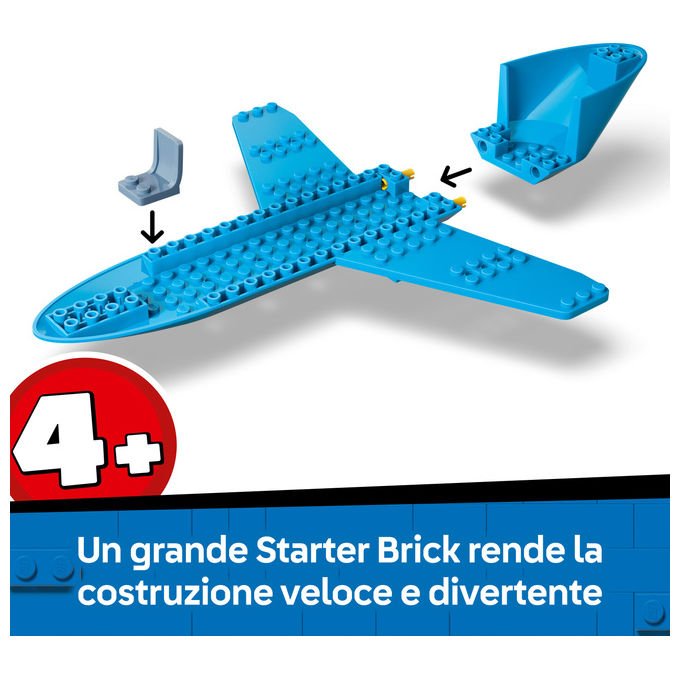 Lego 60492 City Jet Passeggeri Set Costruzioni 118 Pezzi 4 Minifigure per Bambini 4 Anni