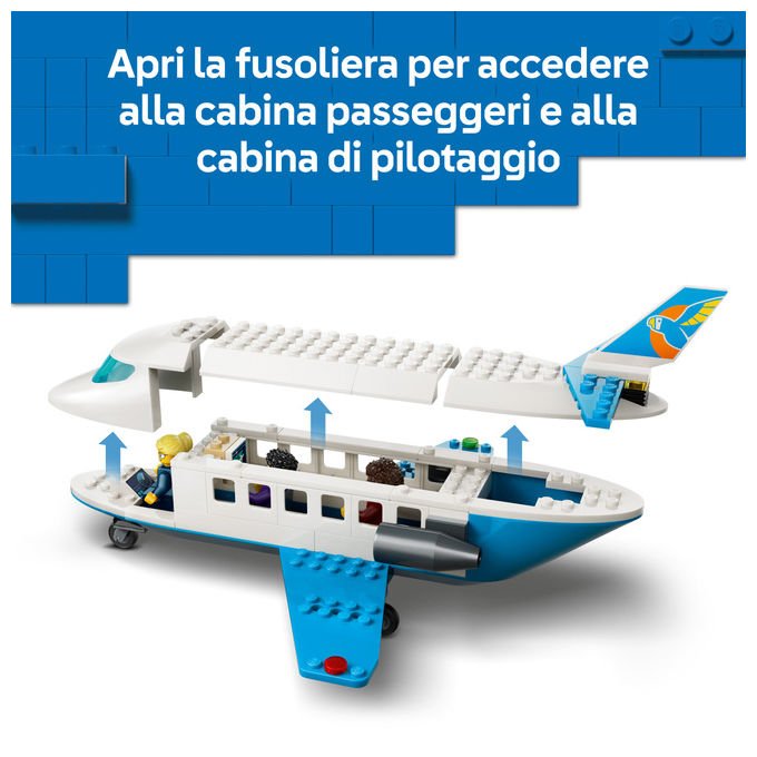 Lego 60492 City Jet Passeggeri Set Costruzioni 118 Pezzi 4 Minifigure per Bambini 4 Anni