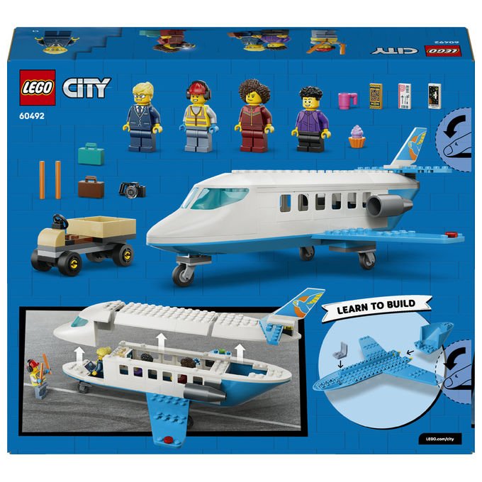 Lego 60492 City Jet Passeggeri Set Costruzioni 118 Pezzi 4 Minifigure per Bambini 4 Anni
