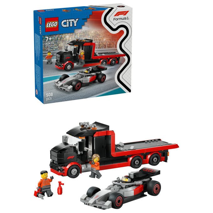 LEGO, Camion Display F1 con Auto da Corsa Audi F1, 508 Pezzi