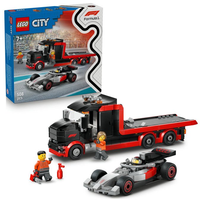 LEGO, Camion Display F1 con Auto da Corsa Audi F1, 508 Pezzi