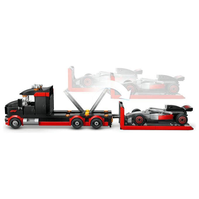 LEGO, Camion Display F1 con Auto da Corsa Audi F1, 508 Pezzi