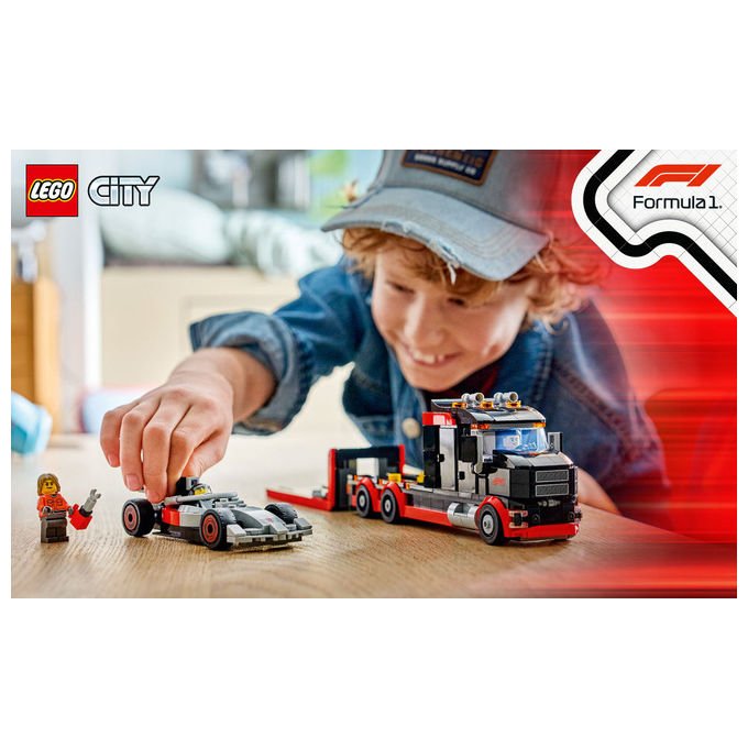 LEGO, Camion Display F1 con Auto da Corsa Audi F1, 508 Pezzi
