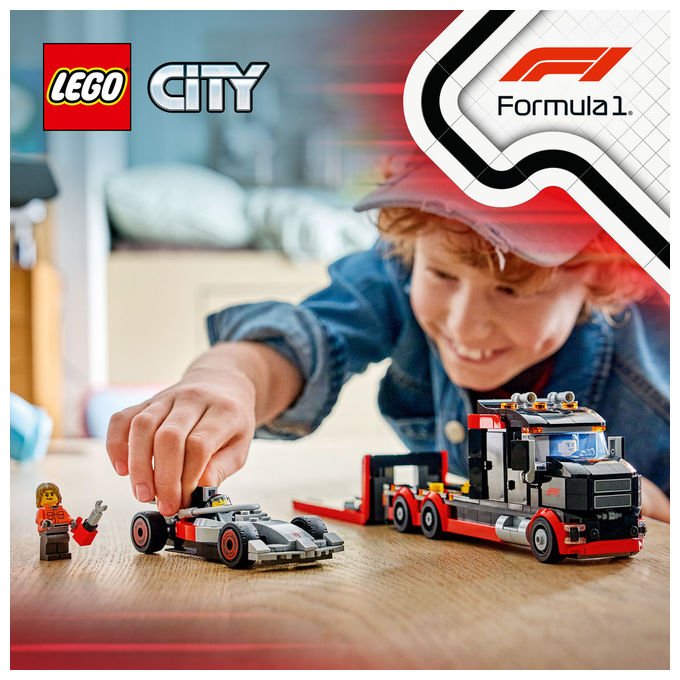 LEGO, Camion Display F1 con Auto da Corsa Audi F1, 508 Pezzi