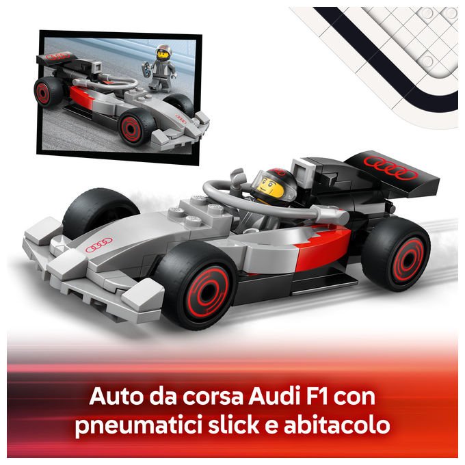 LEGO, Camion Display F1 con Auto da Corsa Audi F1, 508 Pezzi