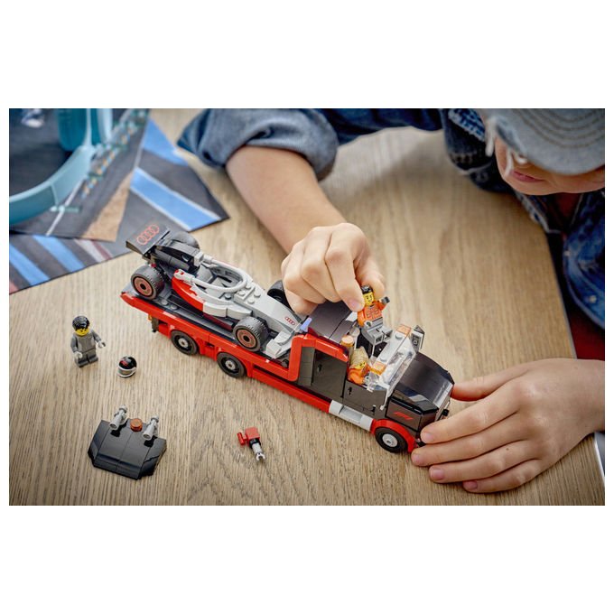 LEGO, Camion Display F1 con Auto da Corsa Audi F1, 508 Pezzi