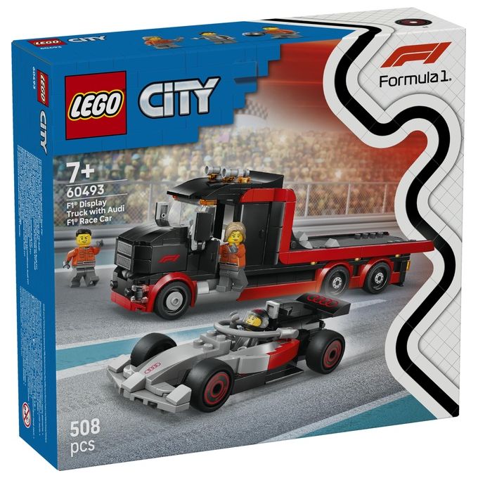LEGO, Camion Display F1 con Auto da Corsa Audi F1, 508 Pezzi