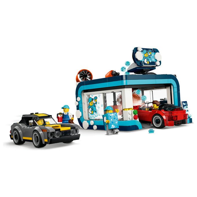 Lego 60497 City Autolavaggio Drive-In Set Costruzioni 583 Pezzi 4 Minifigure 2 Macchine Giocattolo da 6 Anni