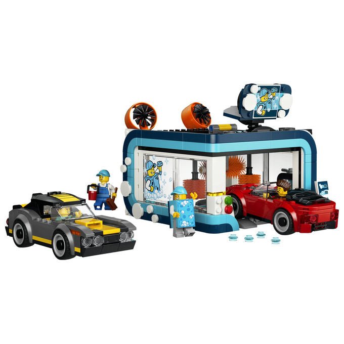 Lego 60497 City Autolavaggio Drive-In Set Costruzioni 583 Pezzi 4 Minifigure 2 Macchine Giocattolo da 6 Anni
