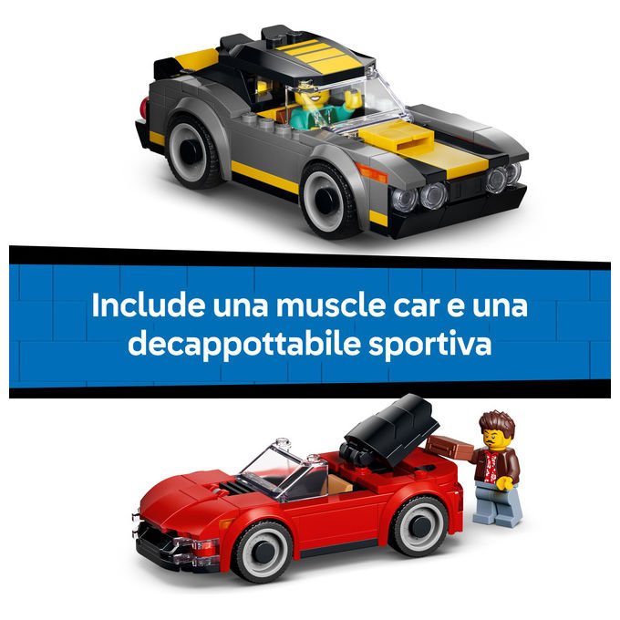 Lego 60497 City Autolavaggio Drive-In Set Costruzioni 583 Pezzi 4 Minifigure 2 Macchine Giocattolo da 6 Anni