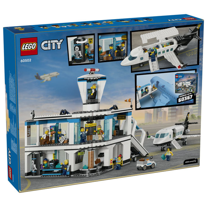 Lego 60502 City Aeroporto con Aereo Set da Costruzione 887 Pezzi 9 Minifigure 8+
