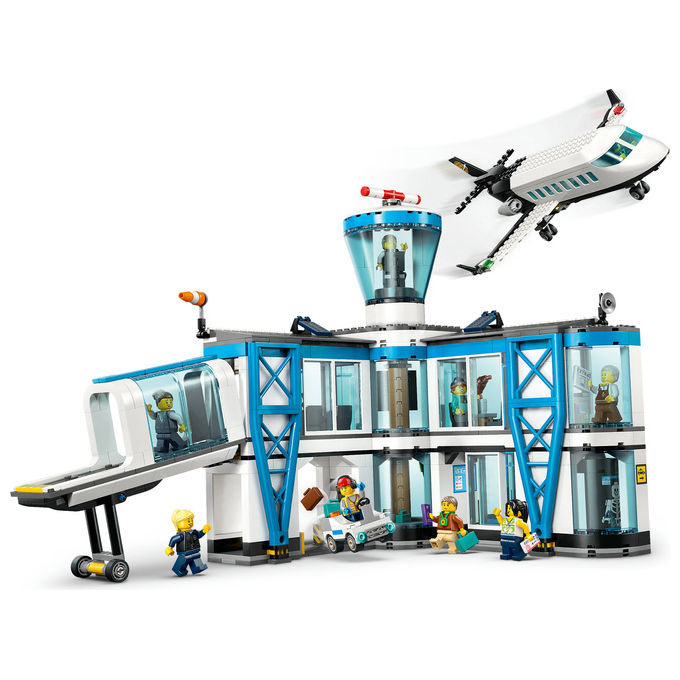 Lego 60502 City Aeroporto con Aereo Set da Costruzione 887 Pezzi 9 Minifigure 8+