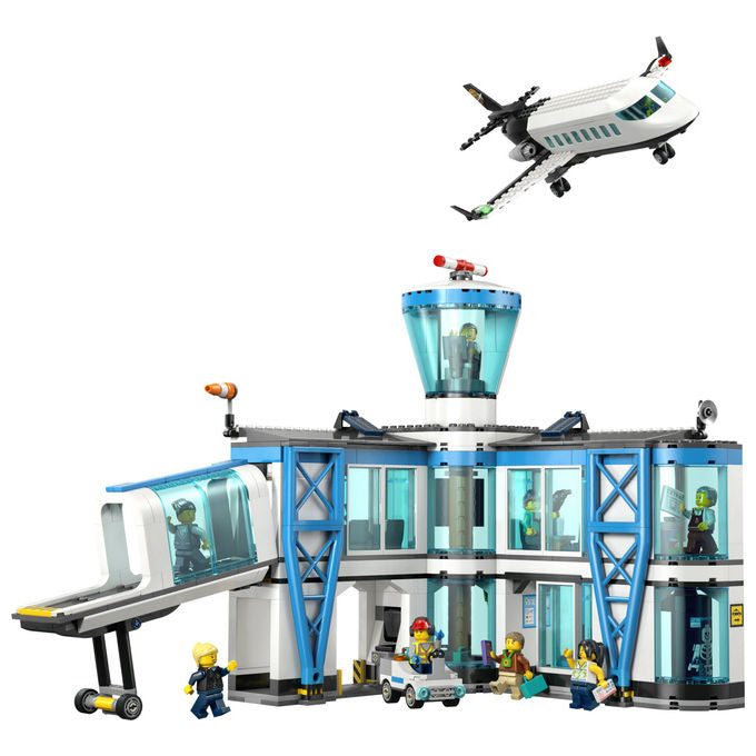 Lego 60502 City Aeroporto con Aereo Set da Costruzione 887 Pezzi 9 Minifigure 8+