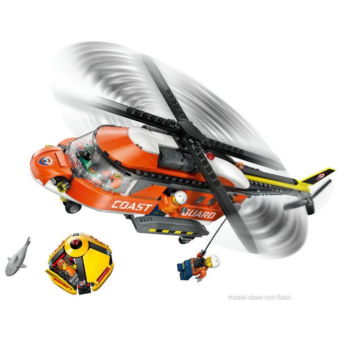 Lego 60503 City Elicottero della Guardia Costiera Set di Costruzione 551 Pezzi 4 Minifigure per Bambini 7 Anni